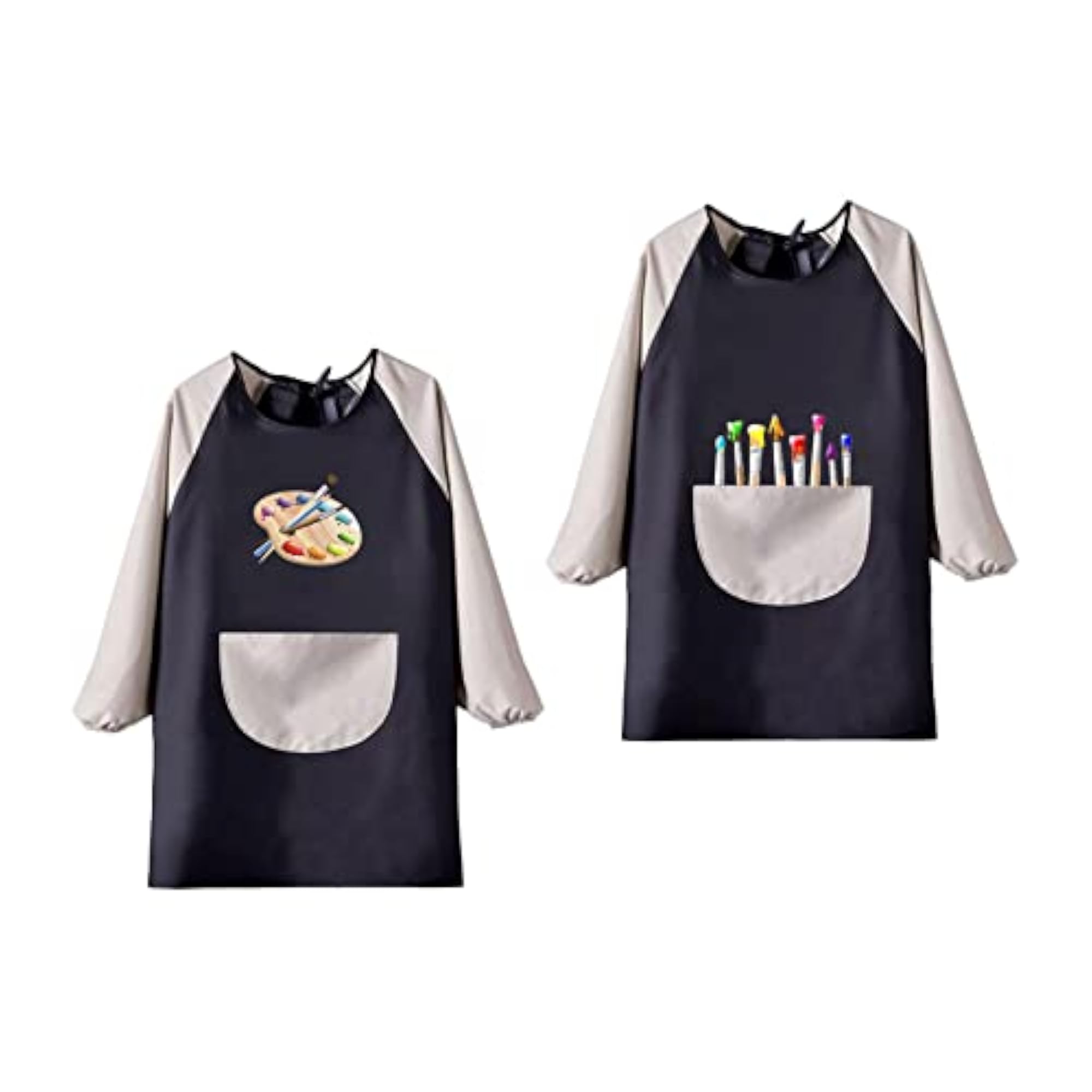 Cartoon Kids Painting Apron with Palettes Pattern