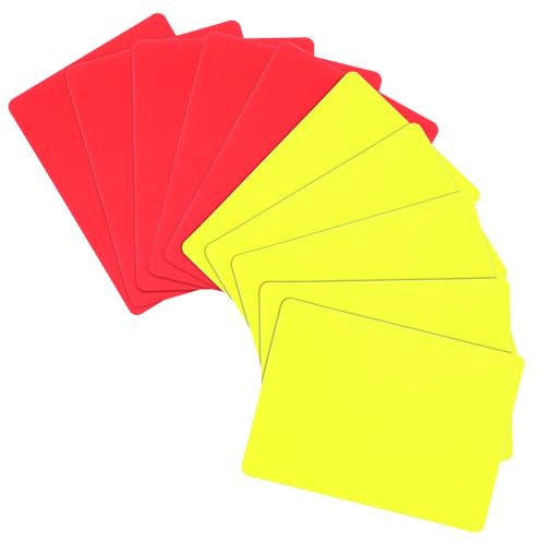 Sosoport Referee Accessory 10pc Set Soccer Cards Red Yellow Judge Cards Compact Size for Easy Storage Carry
