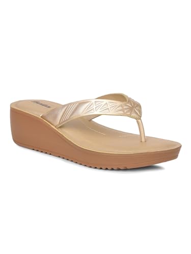 Image of Bata Women's Casual Thong Slipper - Gold