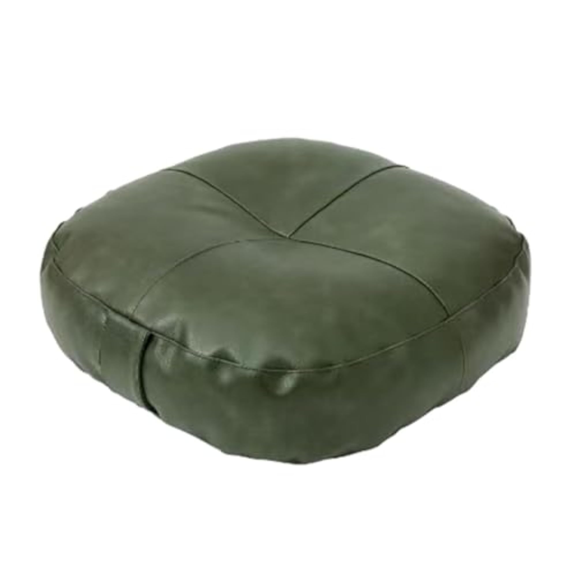 Round Floor Decorative Ottoman Pouf for Balcony, Green