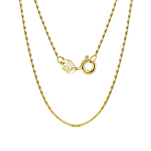 Bijoux collier en argent sterling 925 femmes chaîne Cardano fine 0.7mm