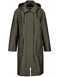 Gerry Weber Damen Fein schimmernder Mantel Langarm Mantel Nicht Wolle Mantel unifarben Dunkel Oliv 38