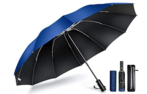 12本骨 & 逆折り式 折りたたみ傘 ワンタッチ 自動開閉 メンズ傘