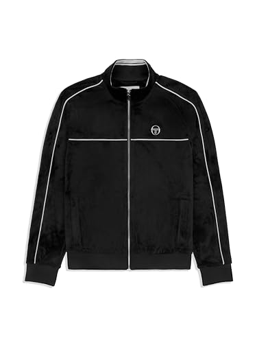 Sergio Tacchini Lioni Velour Track Jacket- Black Beauty, MD