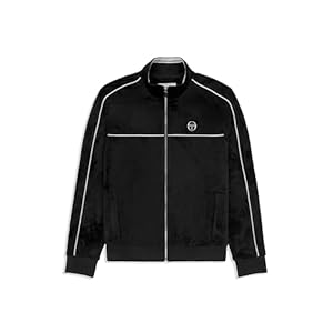 Sergio Tacchini Lioni Velour Track Jacket- Black Beauty