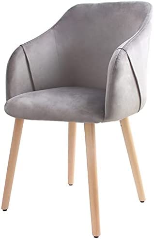 Dining Chair Chairs with Solid Wood Legs Seat and Backrests Counter Lounge Chairs Dining Chairs (Color:Gray) set of 2