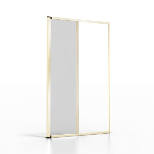 AEFFE Zanzariera a Rullo per Porta Finestra Alluminio 150x250cm, Diversi colori, Riducibile, Avvolgibile per Porte, Finestre, Balconi, Terrazzi (Avorio)
