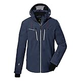 Killtec Herren Ksw 44 Mn Jckt Skijacke Funktionsjacke mit abzippbarer Kapuze und Schneefang, dunkelblau, S EU
