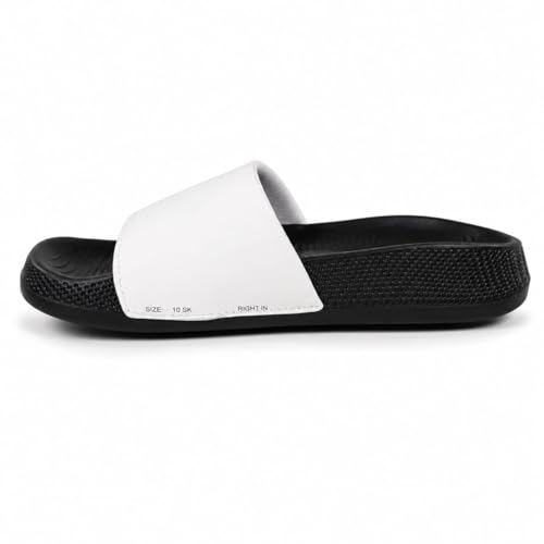 Image of Men's Cloud Foam Slides Slippers | Lightweight Comfortable Bathroom Slides for Men | Soft Cushioned Anti-Slip Daily Wear Sandals | Indoor Outdoor Casual Footwear