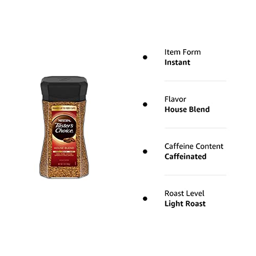 Nescafe Taster's Choice House Blend Medium Light Roast Instant Coffee 7 Oz. Jar #TOP6