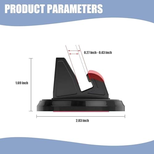 Image of EYUVAA Lebel Universal Phone Holder for Dashboard | 360 Rotatable Car Mobile Holder| Phone Mount for Car Dashboard | Adjustable Stand for Portrait & Landscape Viewing (Black) (Car Ph Holder (S-651))