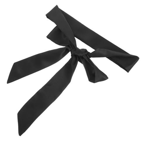 Elegant Black Ribbon Sash Belt for Dress Soft Polyester Bow Tie Waist Belt Decorative Sash for Wedding Party Work Feminine Charm Accessory