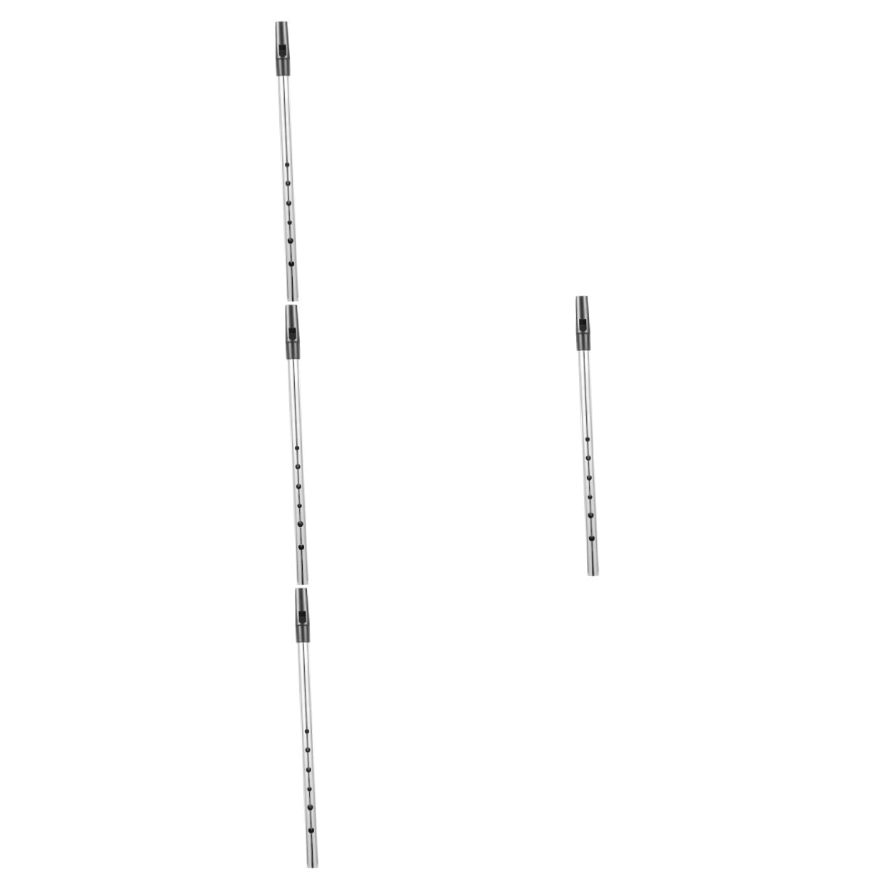 Abaodam 4pezzi Soprano Recorder d Key Metallo Per Principianti Strumento Musicale Portatile Per Pratica Flauto Sicuro e Leggero Ottimo Per Adulti