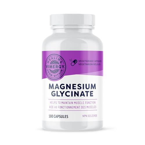 Vimergy Magnesium Glycinate Capsules – Helps in Bone Development, Muscle Function – Vegan, Gluten-free – Magnesium Supplement for Men & Women - 310 Mg (90 Servings)