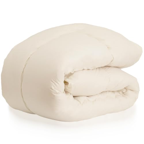 掛布団 アイボリー 日本製 吸湿発熱 あったか 軽量 ボリューム 2タイプから選べる サンバーナー使用 4039