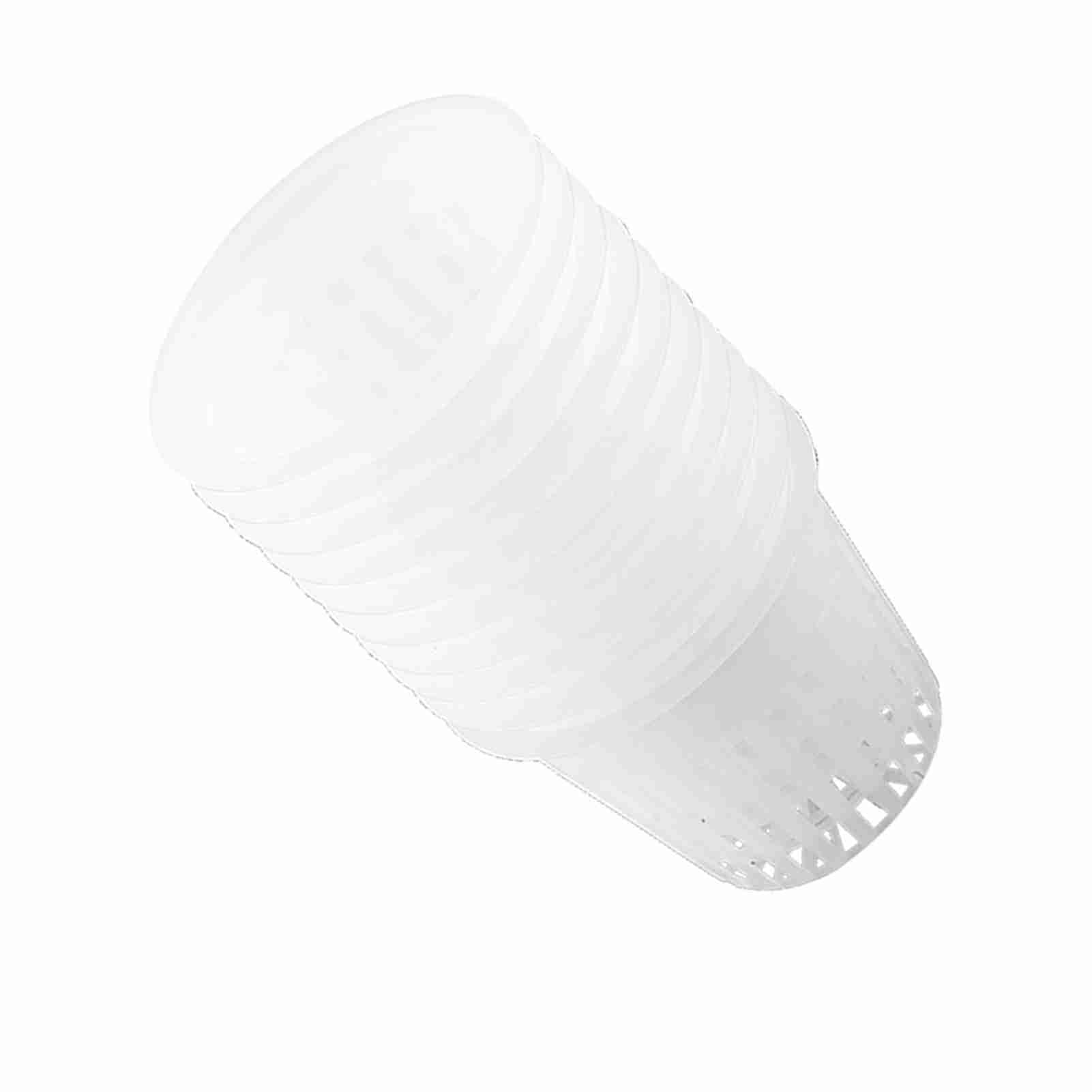 Duokon White 10Pcs Heavy Duty Hydroponic Planting Mesh Pot Net Plastic Basket Garden Plant Grow Cup Plant Grow Clone Gardening Use(White)