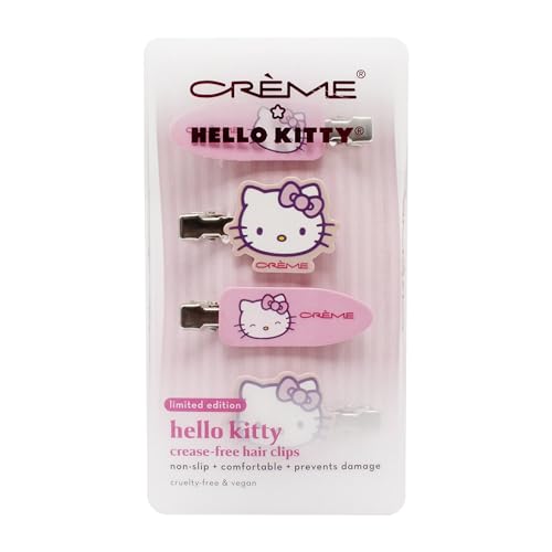 The Crème Shop X Hello Kitty Hair Clips - Crease-Free, Comfortable, Teeth-Free Design, Prevents Hair Damage, Cruelty-Free, Vegan, Limited Edition (Pack of 4) image 5