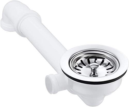 6050 Siebkorbventil Ø 144mm Siebkorb Ablaufgarnitur Ablaufventil Ablauf mit Raumschaffer 1 Zoll Anschluss für Überlauf Küchenspüle Spüle