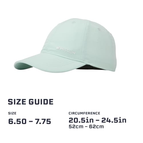 MISSION Cooling UPF Performance Hat - Unisex One Size Cap for Workouts, Golf & Running - Sweat & Water Activated Technology (Honey Dew)