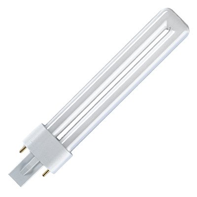 Osram Dulux S 9 W/60 Compact Fluorescent Lamp, Red