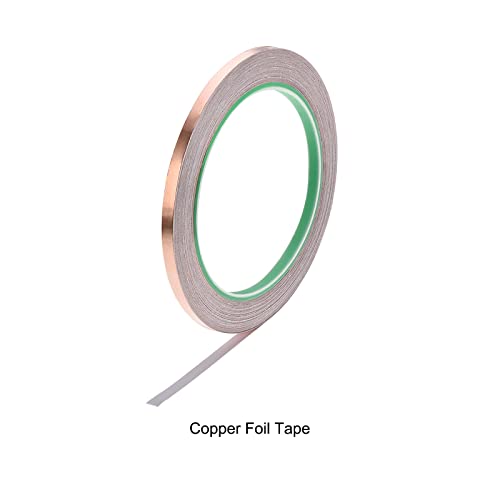 Image of Copper Foil Tape Conductive Adhesive Double Sided, [for EMI Shielding, Stained Glass, Paper Circuits, Grounding] - 3 /16 inch /66ft