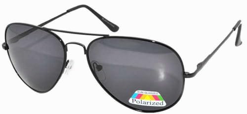 OWL Classic Aviator Style Polarized Lens Sunglasses Metal Frame Spring Hinge
