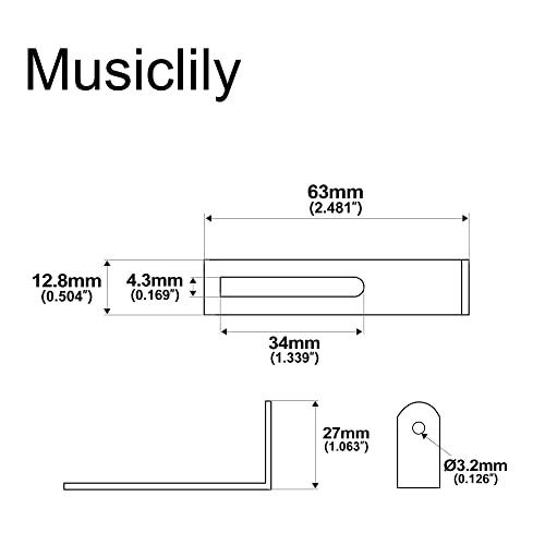 Musiclily Pro Suporte Escudo de Aço para Guitarra Epiphone Les Paul, Dourado