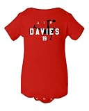 Canada Soccer Player Air Davies Baby Bodysuit (Red, 12M)