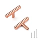 EZRENOVA 10 Pack Rose Gold Cabinet Handles and Knobs - Single Hole Solid Stainless Steel Kitchen Cabinet Hardware Pulls for Drawers, Dressers & Cabinets - Modern Cabinet Door Handles
