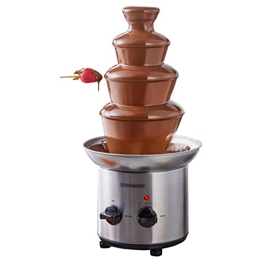 Chokladfontän | 170 watt | 1250 g | högkvalitativt och hållbart rostfritt stål | lätt att rengöra | värmebeständig | chokladfondue | chokladfondue | chokladfontän |