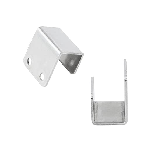 T Tulead Stainless Steel Wall Hanger Brackets Heavy Duty Hooks Utility Wall Hook Hanger Silver Tile Brackets 1.4"X1.3" Fastener Bracket Holders Pack Of 10 #TOP2