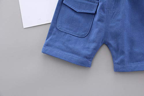 NLGToy Coletes para bebês meninos camisa meninos shorts conjunto cavalheiro desenho infantil dinossa