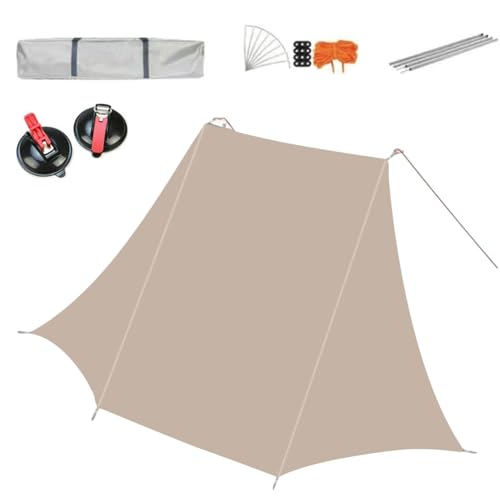 Tenda da sole per auto, 2,7 x 3,4 m, resistente al vento e ai raggi UV, protezione contro i raggi UV e resistente al vento, per portellone auto, per parcheggio esterno automobilistico