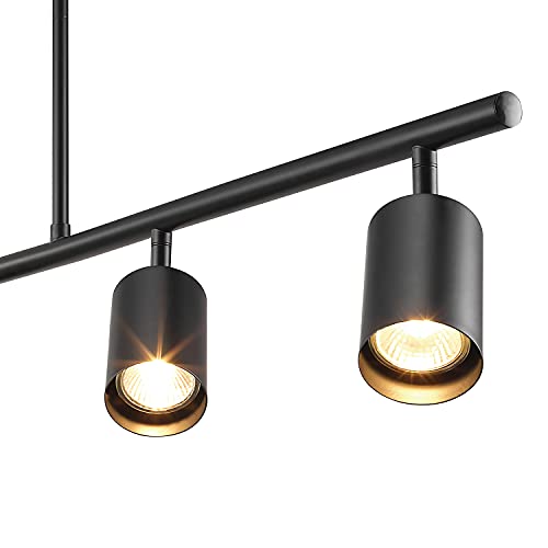 Globe Electric 60222 Willard 4-Light Adjustable Height Track Lighting, Matte Black #TOP2