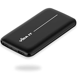 Vida IT Slim 5V 2A Batterie Externe 10000mAh pour Veste Doudoune Gilet Chauffant USB Power Bank Chargeur Portable pour iPhone 13 15 Pro Max Samsung A15 A35 5g Huawei Batterie de Secours Rechargeable
