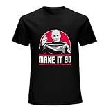 My Icon Art & Clothing Trek Captain Jean-Luc Picard Make It So Mens Camiseta Black Graphic Unisex Tee Shirt, Negro , 3XL