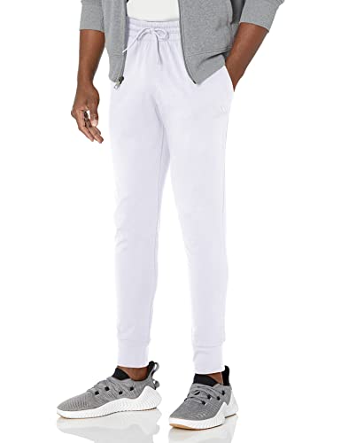 Adidas Men's Essentials Single Jersey Tapered Cuffed Pants, Silver Dawn, Small #TOP19