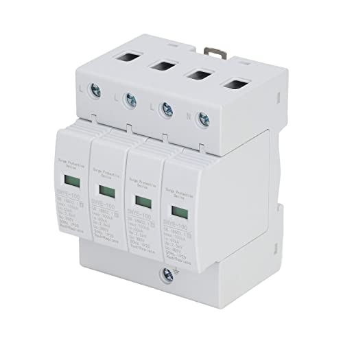 Changor Protective Device Efficient Voltage Arrester Protector for Distribution Box for Home Use PC Material (4P 385V)