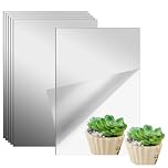 TMBMLPP Self Adhesive Wall Mirror, Flexible Mirror Sheets, HD Wall Mirror, Square Acrylic Mirror Sheet, Plastic Mirror Sheet, Frameless Acrylic Mirror, for Home, Office, Decor