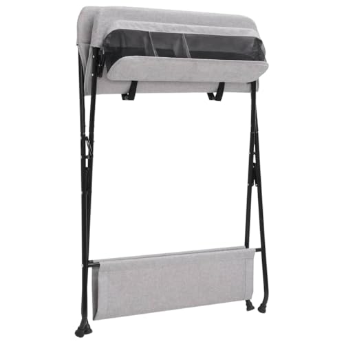 Table à langer gris clair en fer pour le soin de bébé