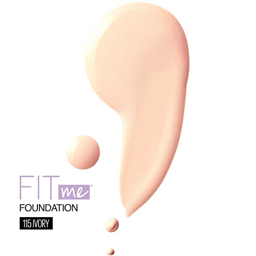 Maybelline Fit Me Dewy + Smooth Spf 18 Liquid Foundation Makeup, Ivory, 1 Count #TOP2