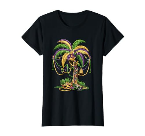 Ropa de Mardi Gras para Mujer Palmera Camiseta