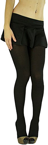 Image of ToBeInStyle Womens High Fashion Sheer Full Footed Vertical Stripe Tights