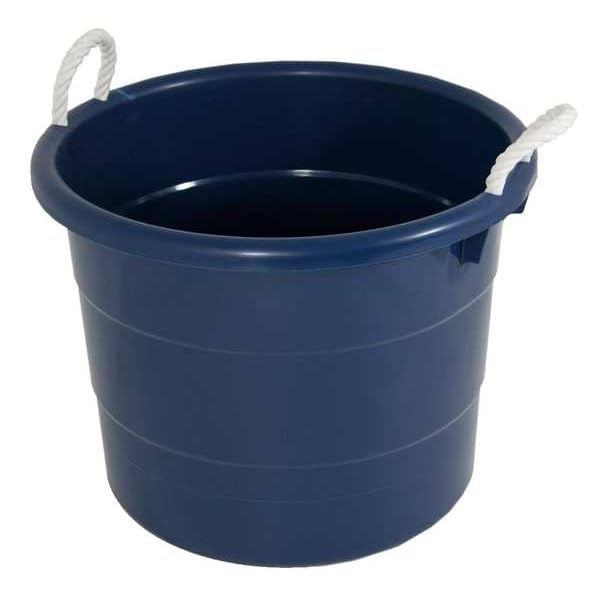Homz, 0402GRRB.08, Storage Tub W/ Rope Handles, 18 Gal, Navy