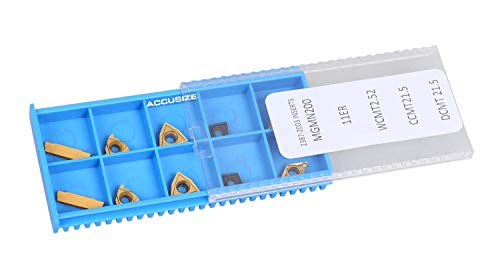 Accusize Industrial Tools 2 Pc Of Each Kind Of Carbide Inserts For 2387-2003, Cvd Coated And Tin Coated, Total 10 Pieces, 2387-2003Inserts #TOP13