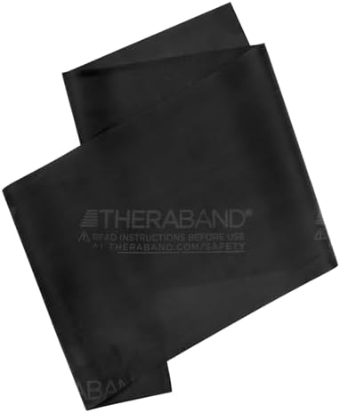 THERABAND Resistance Band, Exercise Workout, Physical Therapy, Black, 6 Ft