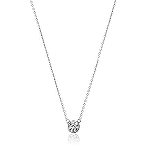 Amazon Essentials 14k Gold Bezel Set Solitaire Adjustable Pendant Necklace, 16″ + 2″ Extender (previously Amazon Collection)