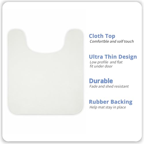 Image of Bosap Toilet Rugs U Shaped Bathroom Rug,Machine Washable Non Slip Quick Dry Super Absorbent Ultra Thin Toilet Mats for Bathroom Toilet.Cream,1'8 inchx2'(20x24inch)