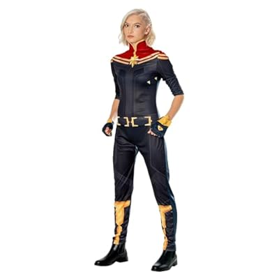 Rubies Disfraz Capitana Marvel para mujer - Jumpsuit y 2 guanteletes - Oficial Marvel para Carnaval, Navidad, Cumpleaños, Fiestas y Halloween, L (44-46 EU) | Ya disponible en tu tienda friki favorita! En mundofriki.es!