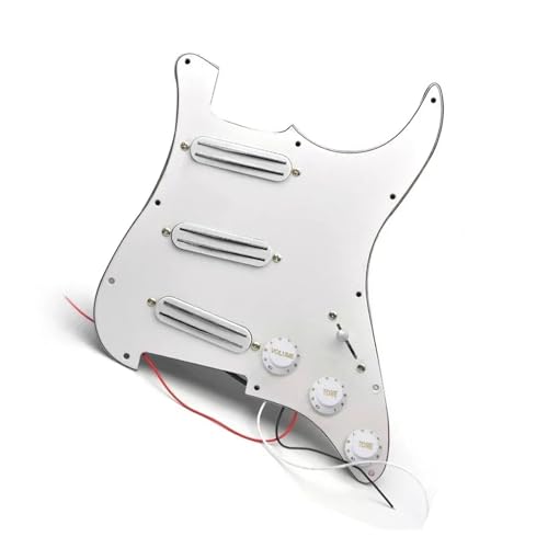 Pickguard pré-câblé SSS blanc 9K pour éliminer les bruits de votre guitare électrique